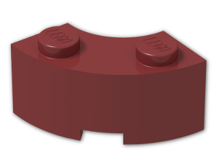 LEGO® Stein: Brick 2 x 2 Corner Round w Stud Notch and Reinforced Underside 85080 | Farbe: New Dark Red