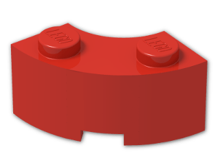 LEGO® Stein: Brick 2 x 2 Corner Round w Stud Notch and Reinforced Underside 85080 | Farbe: Bright Red