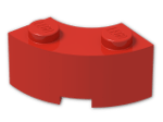 LEGO® Brick: Brick 2 x 2 Corner Round w Stud Notch and Reinforced Underside 85080 | Color: Bright Red