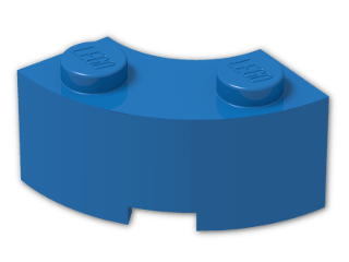 LEGO® Stein: Brick 2 x 2 Corner Round w Stud Notch and Reinforced Underside 85080 | Farbe: Bright Blue
