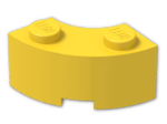LEGO® Brick: Brick 2 x 2 Corner Round w Stud Notch and Reinforced Underside 85080 | Color: Bright Yellow