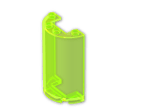 LEGO® Brick: Cylinder Half 2 x 4 x 5 with 1 x 2 cutout 85941 | Color: Transparent Fluorescent Green