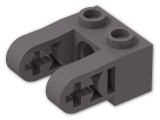 LEGO® Stein: Technic Brick 1 x 2 with Two Liftarms 85943 | Farbe: Dark Stone Grey