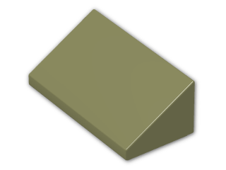 LEGO® Brick: Slope Brick 31 1 x 2 x 0.667 85984 | Color: Olive Green