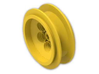 LEGO® Brick: Wheel Rim 18 x 37 with 6 Pegholes and Short Axle Bush 86652 | Color: Bright Yellow