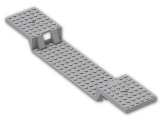 LEGO® Brick: Train Base 6 x 34 Split-Level without Bottom Tubes 87058 | Color: Medium Stone Grey