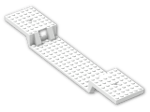 LEGO® Brick: Train Base 6 x 34 Split-Level without Bottom Tubes 87058 | Color: White