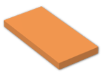 LEGO® Brick: Tile 2 x 4 with Groove 87079 | Color: Bright Orange