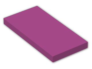 LEGO® Brick: Tile 2 x 4 with Groove 87079 | Color: Bright Reddish Violet