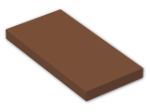 LEGO® Brick: Tile 2 x 4 with Groove 87079 | Color: Reddish Brown