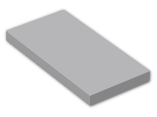 LEGO® Brick: Tile 2 x 4 with Groove 87079 | Color: Medium Stone Grey
