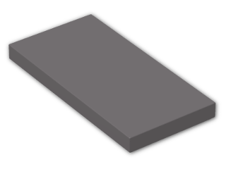 LEGO® Brick: Tile 2 x 4 with Groove 87079 | Color: Dark Stone Grey
