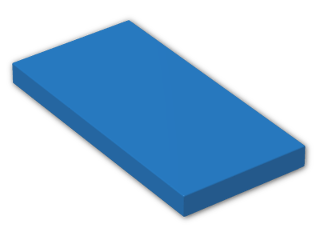 LEGO® Stein: Tile 2 x 4 with Groove 87079 | Farbe: Bright Blue