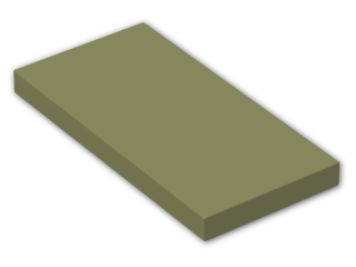 LEGO® Stein: Tile 2 x 4 with Groove 87079 | Farbe: Olive Green