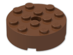 LEGO® Brick: Brick 4 x 4 Round with Pinhole and Snapstud 87081 | Color: Reddish Brown