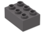 LEGO® Stein: Duplo Brick 2 x 3 87084 | Farbe: Dark Stone Grey