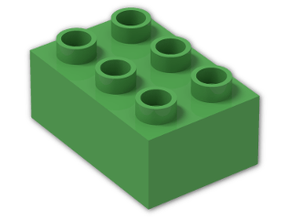 LEGO® Brick: Duplo Brick 2 x 3 87084 | Color: Bright Green