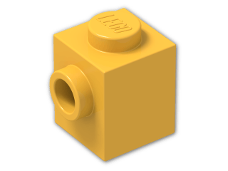 LEGO® Stein: Brick 1 x 1 with Stud on 1 Side 87087 | Farbe: Flame Yellowish Orange