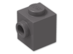 LEGO® Brick: Brick 1 x 1 with Stud on 1 Side 87087 | Color: Dark Stone Grey