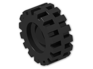 LEGO® Brick: Tyre 6/ 50 x 8 Offset Tread with Centre Band 87414 | Color: Black