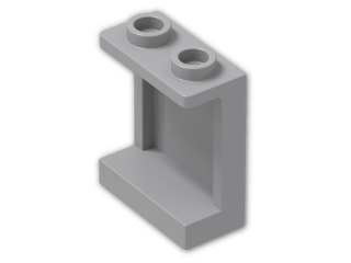 LEGO® Brick: Panel 1 x 2 x 2 Reinforced with Hollow Studs 87552 | Color: Medium Stone Grey