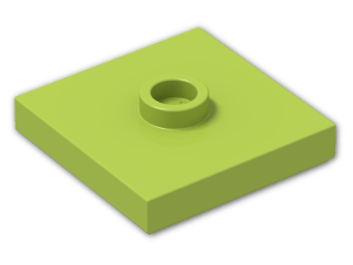 LEGO® Brick: Plate 2 x 2 with Groove with 1 Center Stud 87580 | Color: Bright Yellowish Green