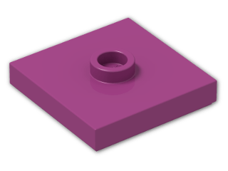 LEGO® Brick: Plate 2 x 2 with Groove with 1 Center Stud 87580 | Color: Bright Reddish Violet