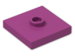 LEGO® Brick: Plate 2 x 2 with Groove with 1 Center Stud 87580 | Color: Bright Reddish Violet