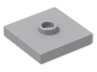 LEGO® Stein: Plate 2 x 2 with Groove with 1 Center Stud 87580 | Farbe: Medium Stone Grey