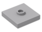 LEGO® Brick: Plate 2 x 2 with Groove with 1 Center Stud 87580 | Color: Medium Stone Grey