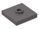 LEGO® Brick: Plate 2 x 2 with Groove with 1 Center Stud 87580 | Color: Dark Stone Grey