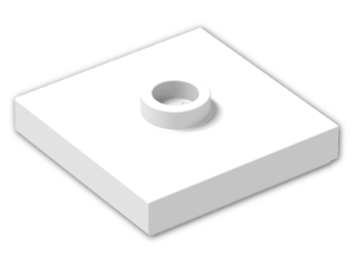 LEGO® Stein: Plate 2 x 2 with Groove with 1 Center Stud 87580 | Farbe: White
