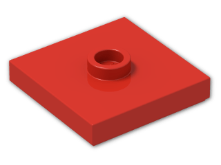 LEGO® Stein: Plate 2 x 2 with Groove with 1 Center Stud 87580 | Farbe: Bright Red