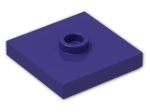 LEGO® Brick: Plate 2 x 2 with Groove with 1 Center Stud 87580 | Color: Medium Lilac