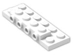 LEGO® Brick: Plate 2 x 6 x 0.667 with Four Studs On Side and Four Raised 87609 | Color: White