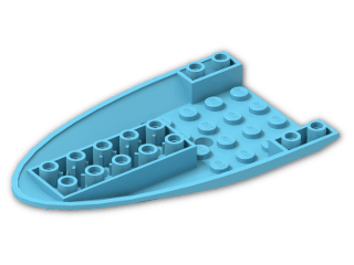 LEGO® Brick: Plane Bottom 6 x 10 x 1 87611 | Color: Medium Azur