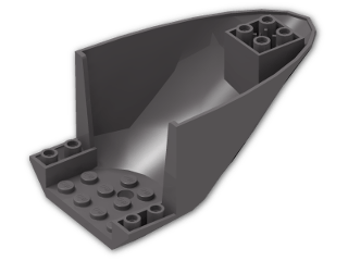 LEGO® Stein: Plane Rear 6 x 10 x 4 87616 | Farbe: Dark Stone Grey
