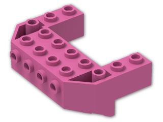 LEGO® Brick: Wedge 4 x 6 x 1.667 Inverted with Studs on Front Side 87619 | Color: Bright Purple