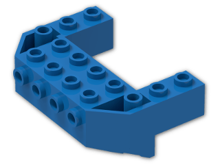 LEGO® Brick: Wedge 4 x 6 x 1.667 Inverted with Studs on Front Side 87619 | Color: Bright Blue
