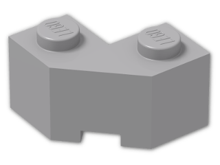 LEGO® Brick: Brick 2 x 2 Facet 87620 | Color: Medium Stone Grey