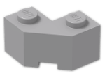 LEGO® Stein: Brick 2 x 2 Facet 87620 | Farbe: Medium Stone Grey