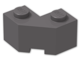 LEGO® Brick: Brick 2 x 2 Facet 87620 | Color: Dark Stone Grey