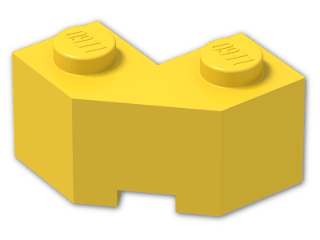 LEGO® Brick: Brick 2 x 2 Facet 87620 | Color: Bright Yellow