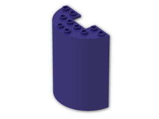 LEGO® Stein: Cylinder Half 3 x 6 x 6 with 1 x 2 Cutout (needs work) 87926 | Farbe: Medium Lilac