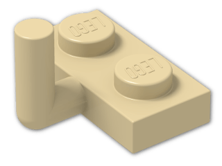 LEGO® Brick: Plate 1 x 2 with Vertical Bar on Long Side and Short Arm 88072 | Color: Brick Yellow