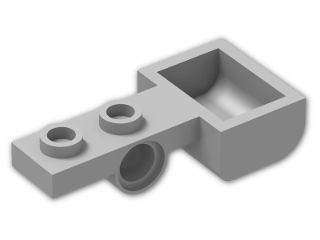 LEGO® Brick: Plate 1 x 2 with Hole and Bucket 88289 | Color: Silver