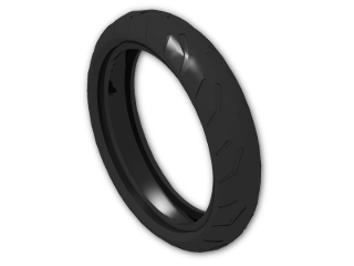 LEGO® Brick: Tyre 21/ 48 x 75 Motorcycle with Racing Tread 88516 | Color: Black