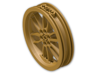 LEGO® Brick: Wheel 17 x 75 Motorcycle with Holes in Rim 88517 | Color: Warm Gold