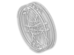 LEGO® Stein: Wheel 17 x 75 Motorcycle with Holes in Rim 88517 | Farbe: Transparent