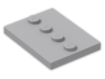 LEGO® Brick: Tile 3 x 4 with Four Studs 88646 | Color: Medium Stone Grey